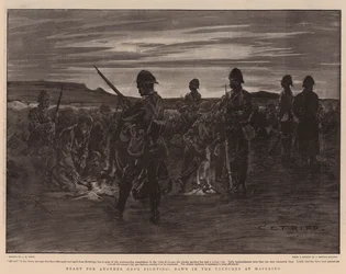 Bereit für einen weiteren Kampftag, Morgendämmerung in den Schützengräben von Mafeking